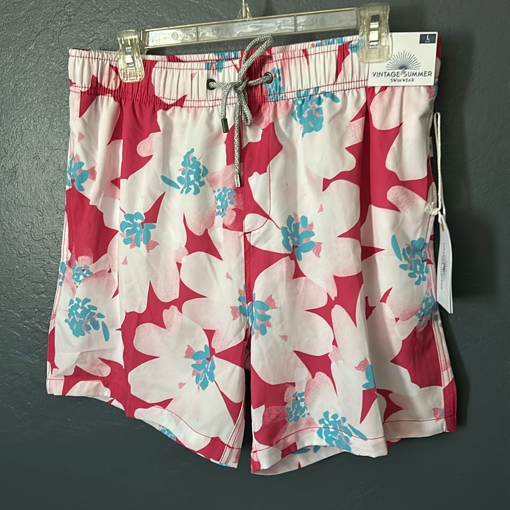 Vintage Summer Floral swim shorts